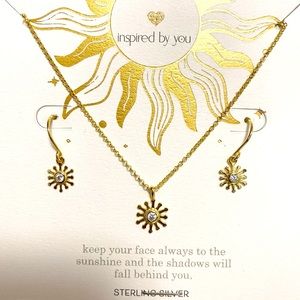 BRAND NEW Inspired by you gold toned necklace and dangle earrings ❤️